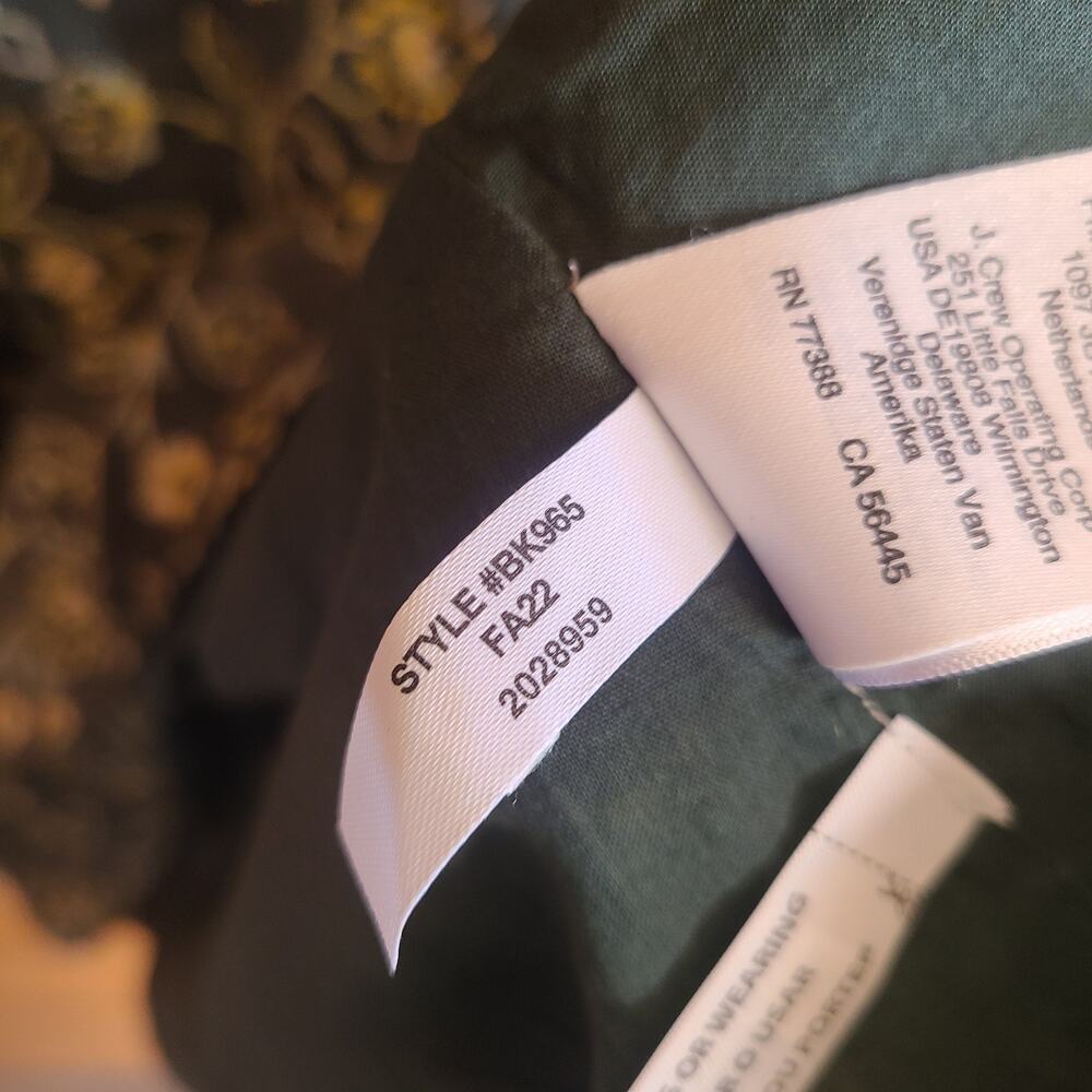 J.Crew Sweetheart Vintage Vines Dress Mini Cottage Garden 4 Boho Green Floral - Picture 9 of 9